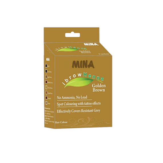 Mina Henna Brow Eye Brow Henna Regular Pack Golden Brown Mina Henna Color - Festékek 3x1 g